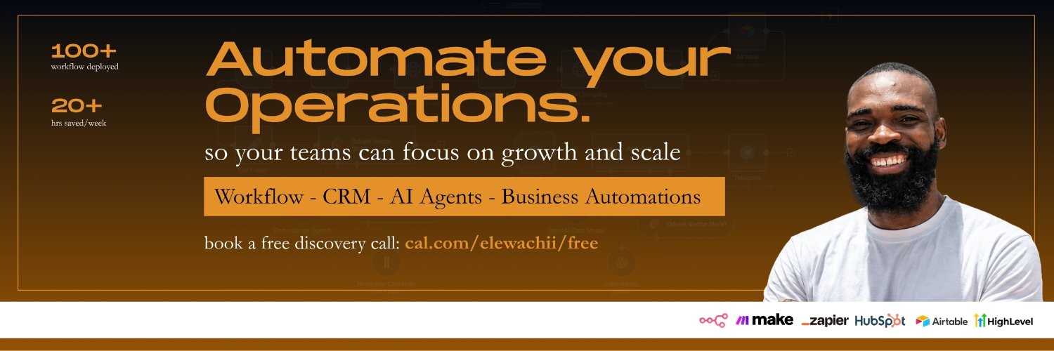 Elewachi | AI Automation Engineer ⭐'s banner
