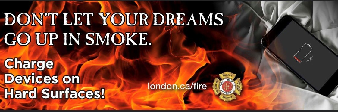London Fire Department's banner