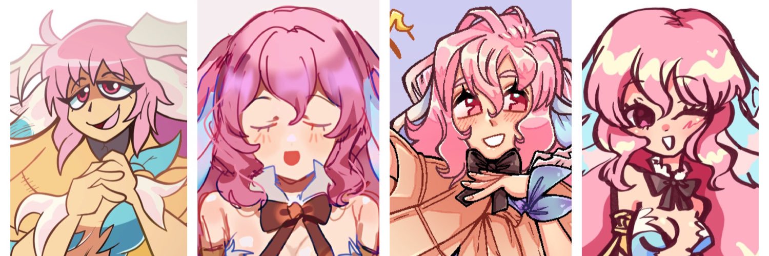 female protagonist's banner