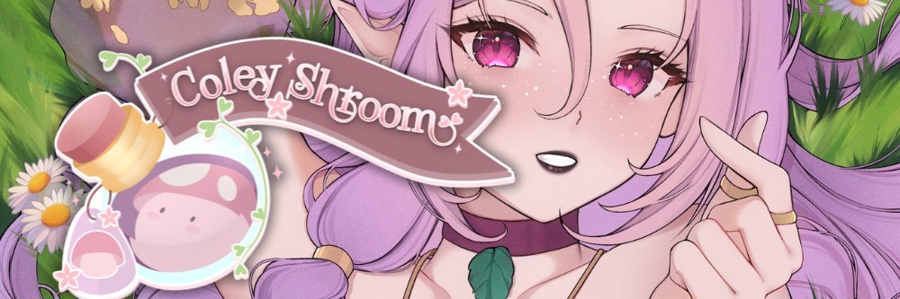 ColeyShroom | Elf Vtuber 🍄🩷's banner
