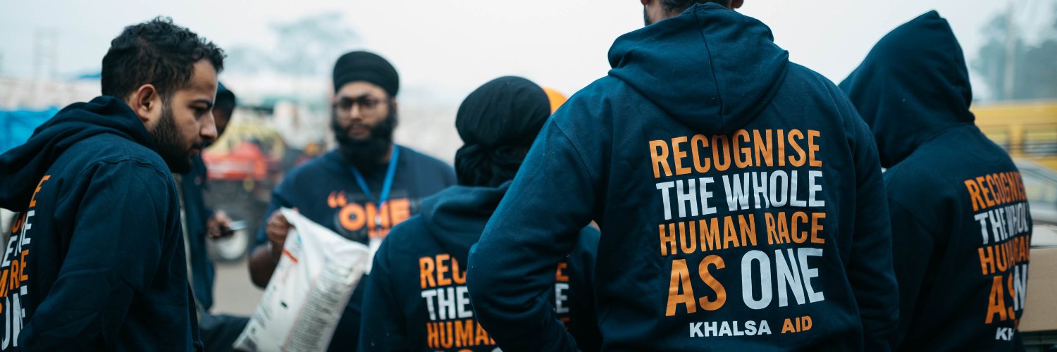 Khalsa Aid India's banner