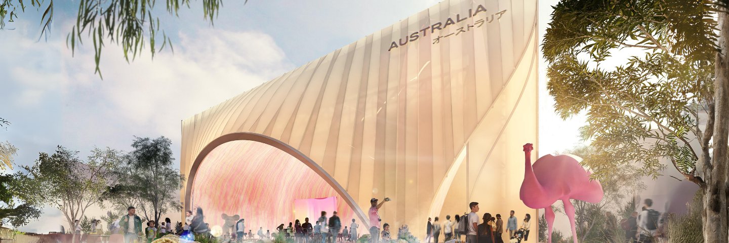 Australia at Expo's banner