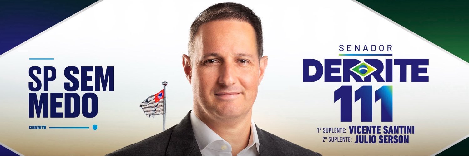 Guilherme Derrite's banner