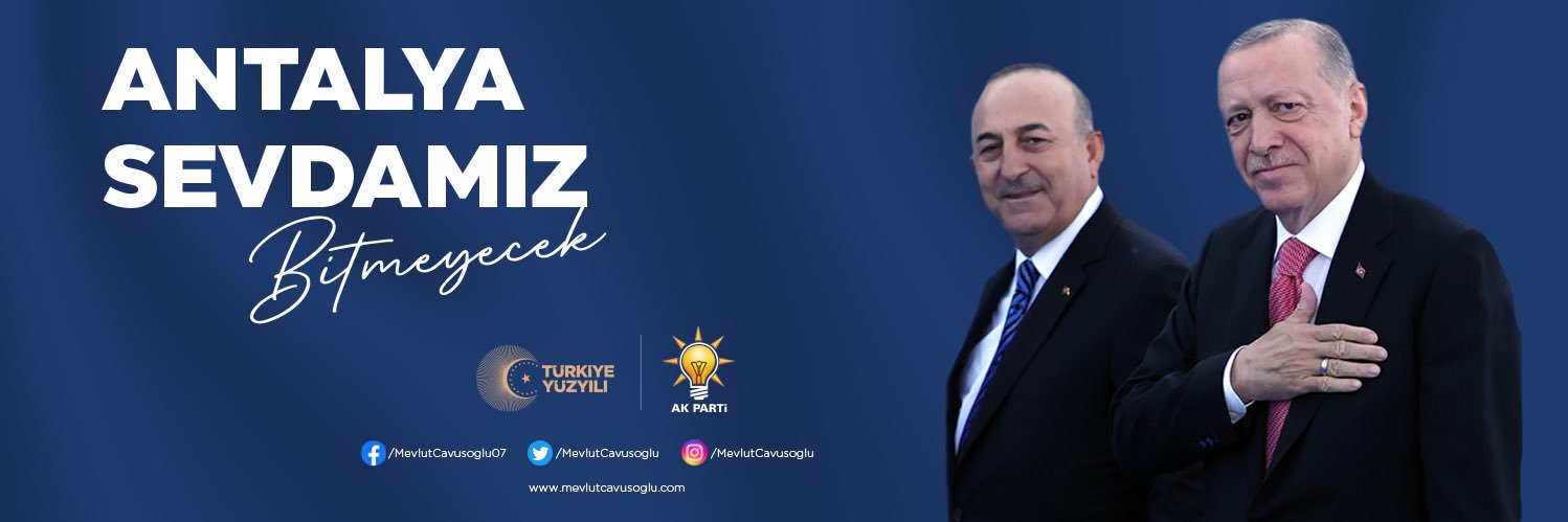 Mevlüt Çavuşoğlu's banner