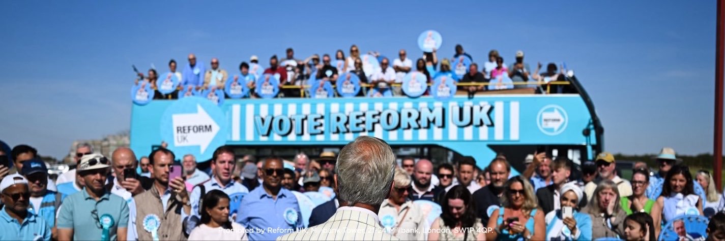 Reform UK's banner