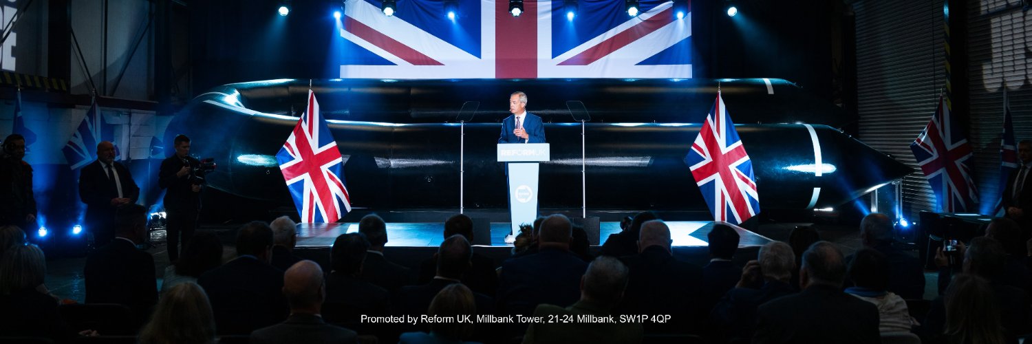 Reform UK's banner