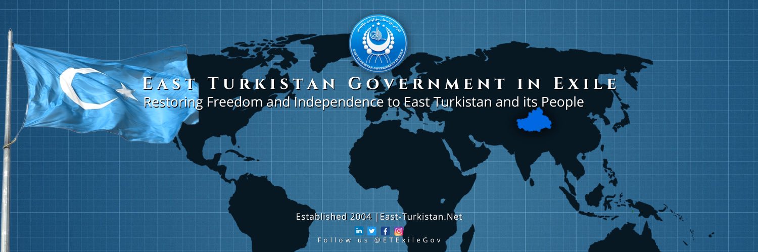 East Turkistan Government in Exile (ETGE)'s banner