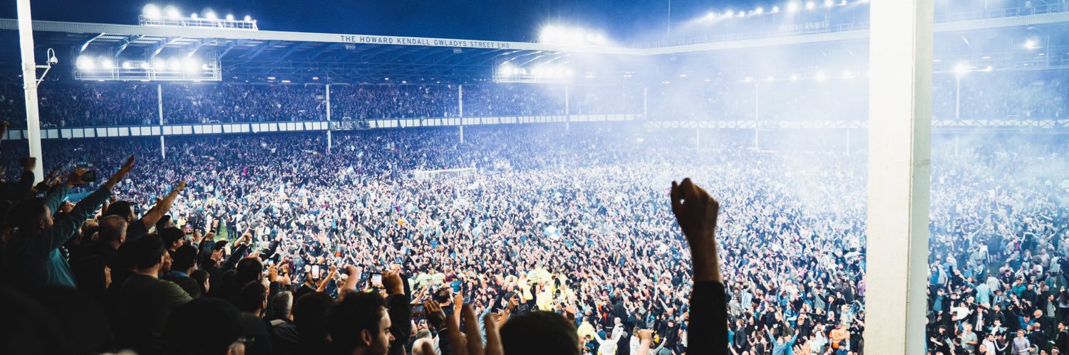 The Everton End's banner