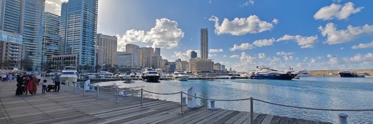 Iran in Zaitunay Bay's banner