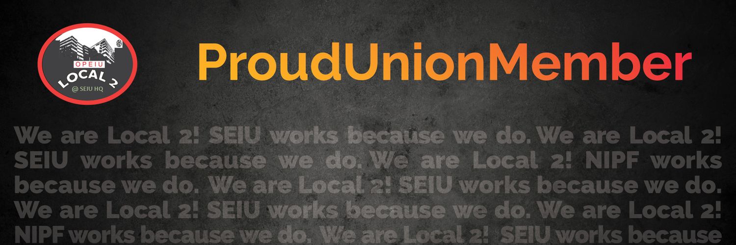 Unionized Staffers at SEIU's banner