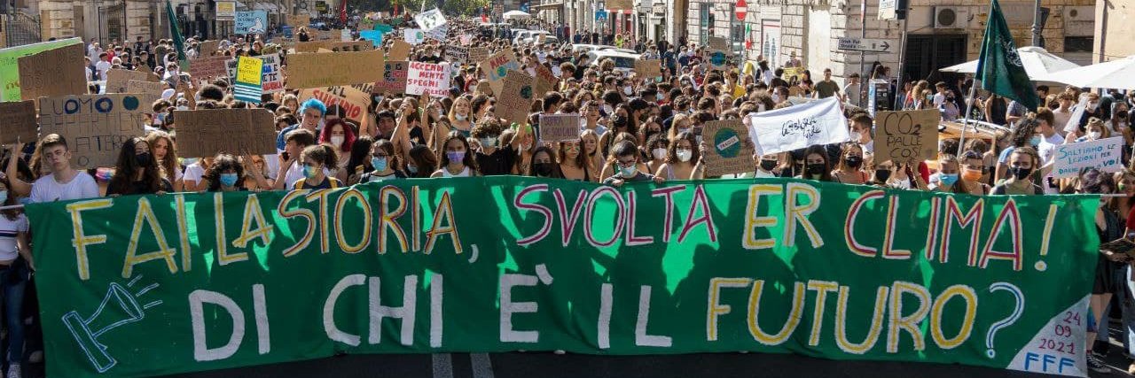 Fridays For Future Italia's banner