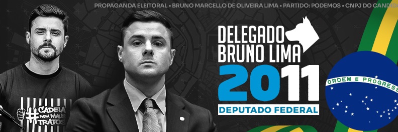 Delegado Bruno Lima's banner