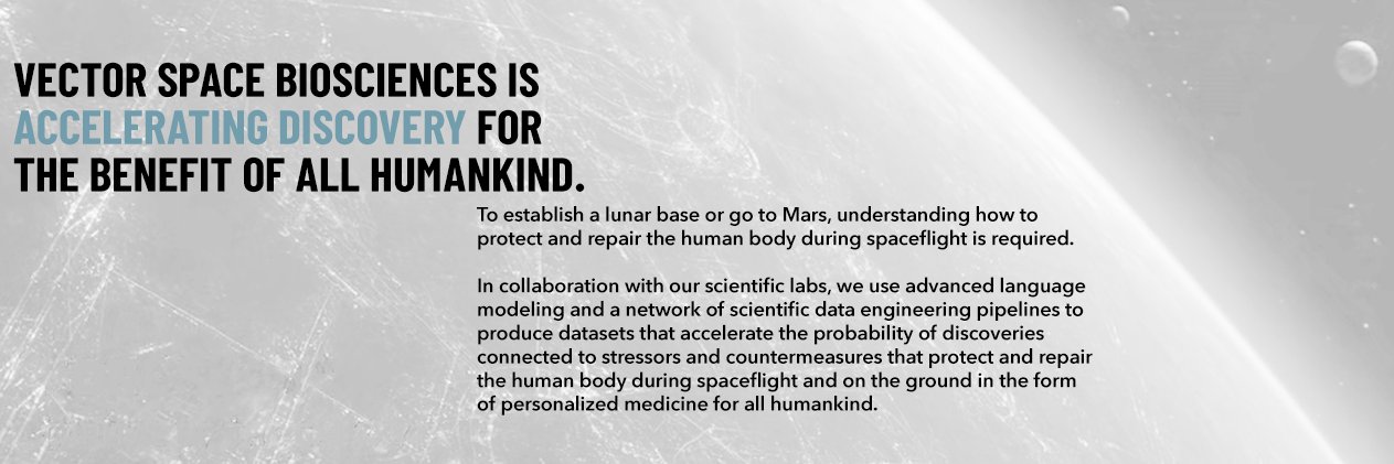 VECTOR SPACE BIOSCIENCES - Accelerating Discovery's banner