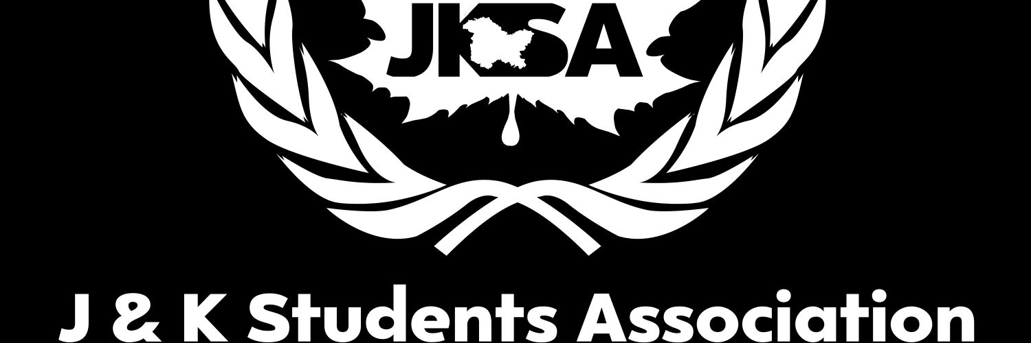 J&K Students Association's banner
