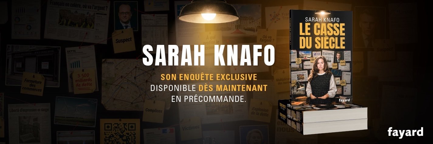 Sarah Knafo's banner