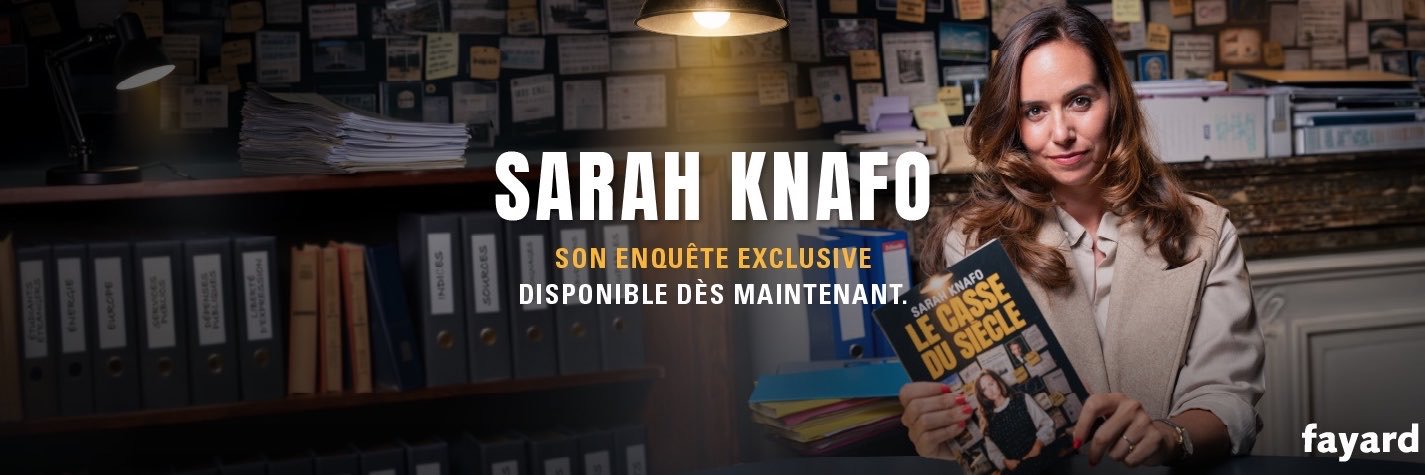 Sarah Knafo's banner