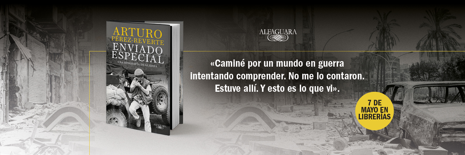 Arturo Pérez-Reverte's banner