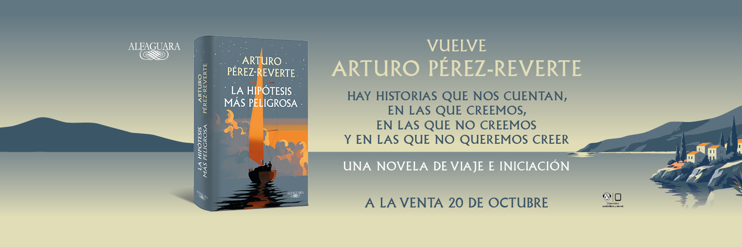 Arturo Pérez-Reverte's banner