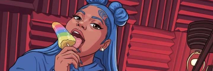 MISS PLATINUM THROAT's banner
