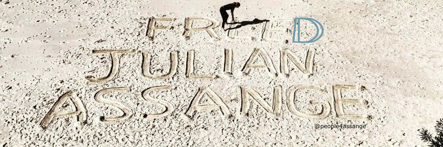 People For Assange's banner