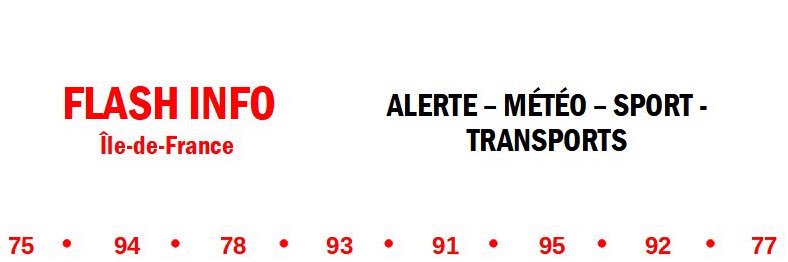 FLASH INFO Ile-de-France's banner