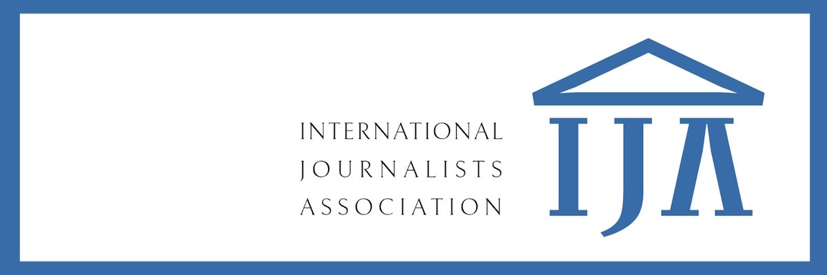 International Journalists Association's banner