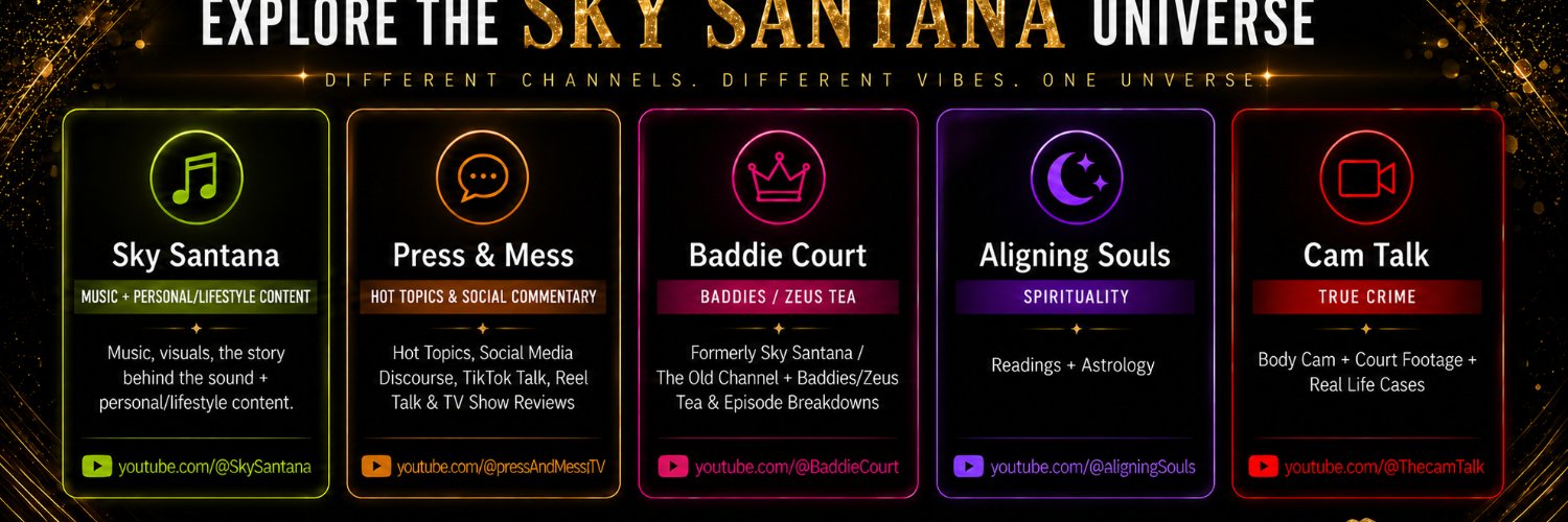 Sky Santana's banner