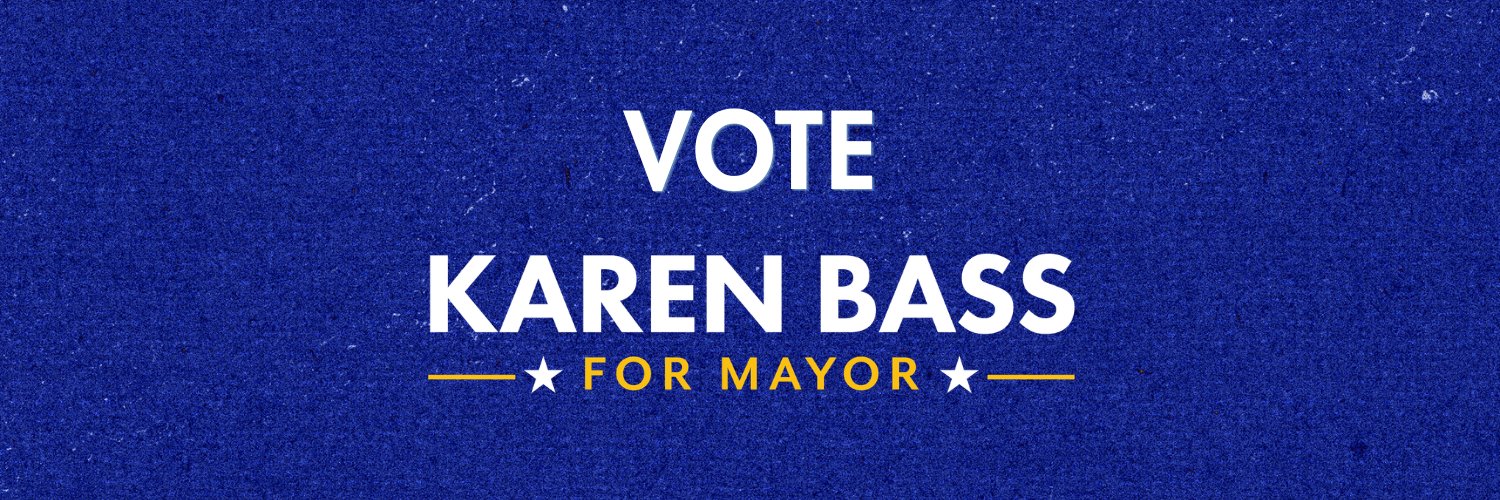 Karen Bass's banner