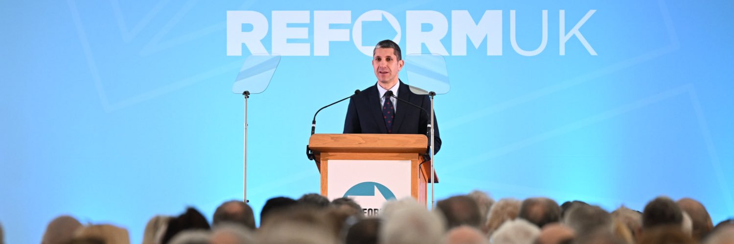 Darren Selkus Reform UK's banner