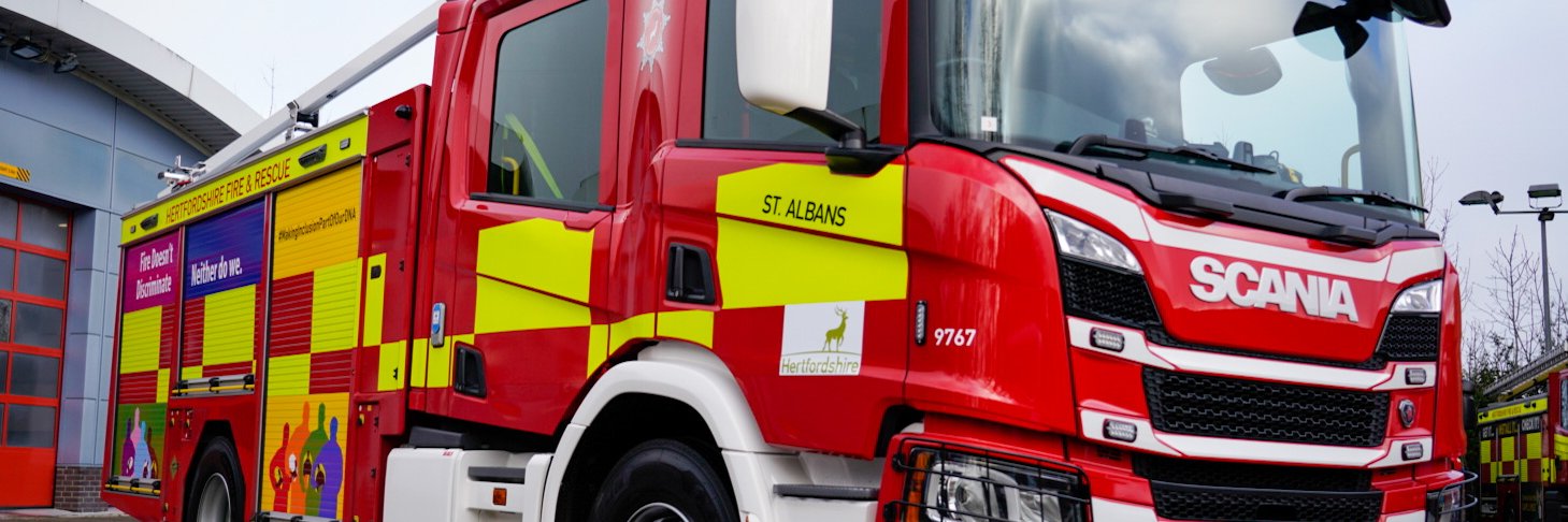 Herts Fire & Rescue's banner