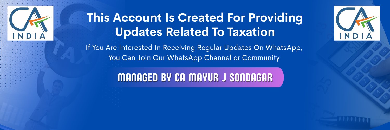 Taxation Updates (CA Mayur J Sondagar)'s banner