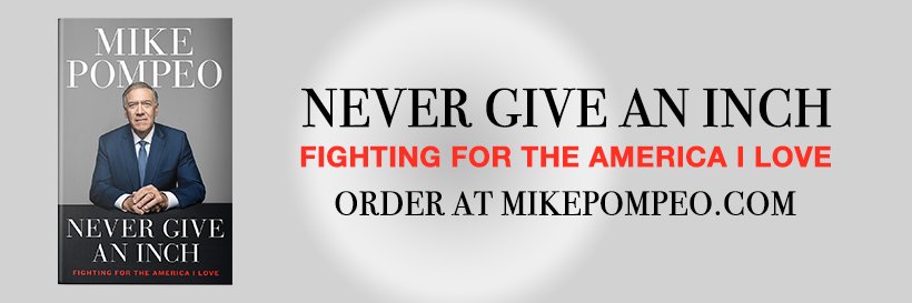 Mike Pompeo's banner