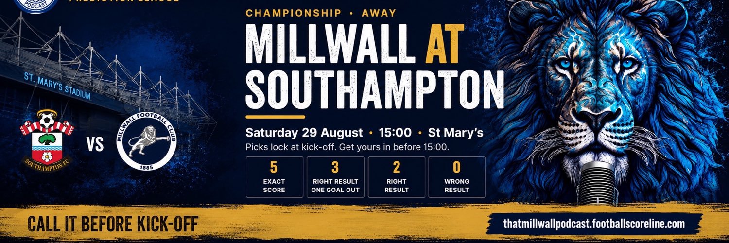 The Original Millwall Podcast's banner