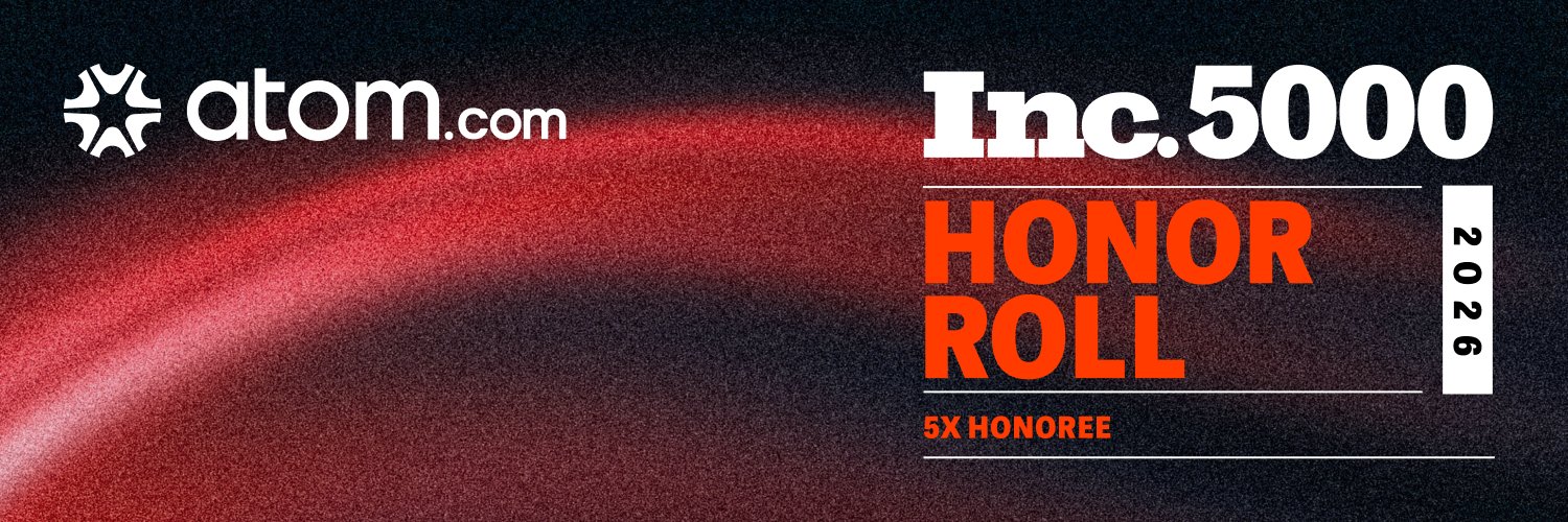 Atom.com's banner