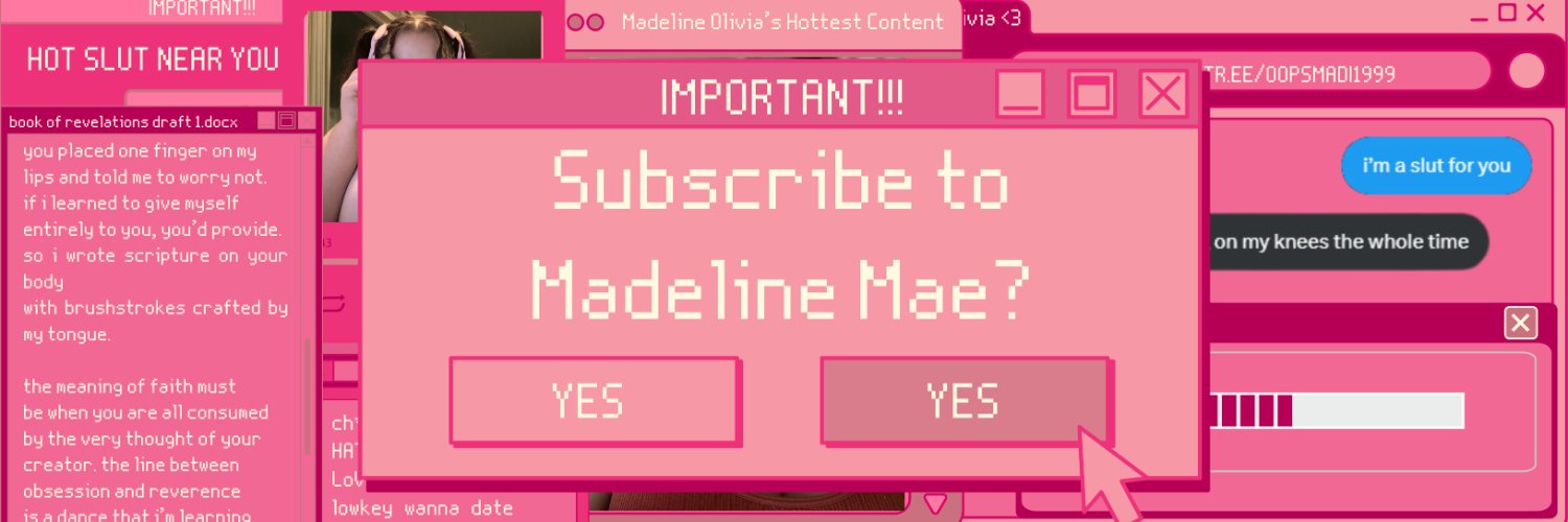 ♡ .˚⊹ 𝓂𝒶𝒹𝑒𝓁𝒾𝓃𝑒 𝓂𝒶𝑒 ⊹˚. ♡'s banner
