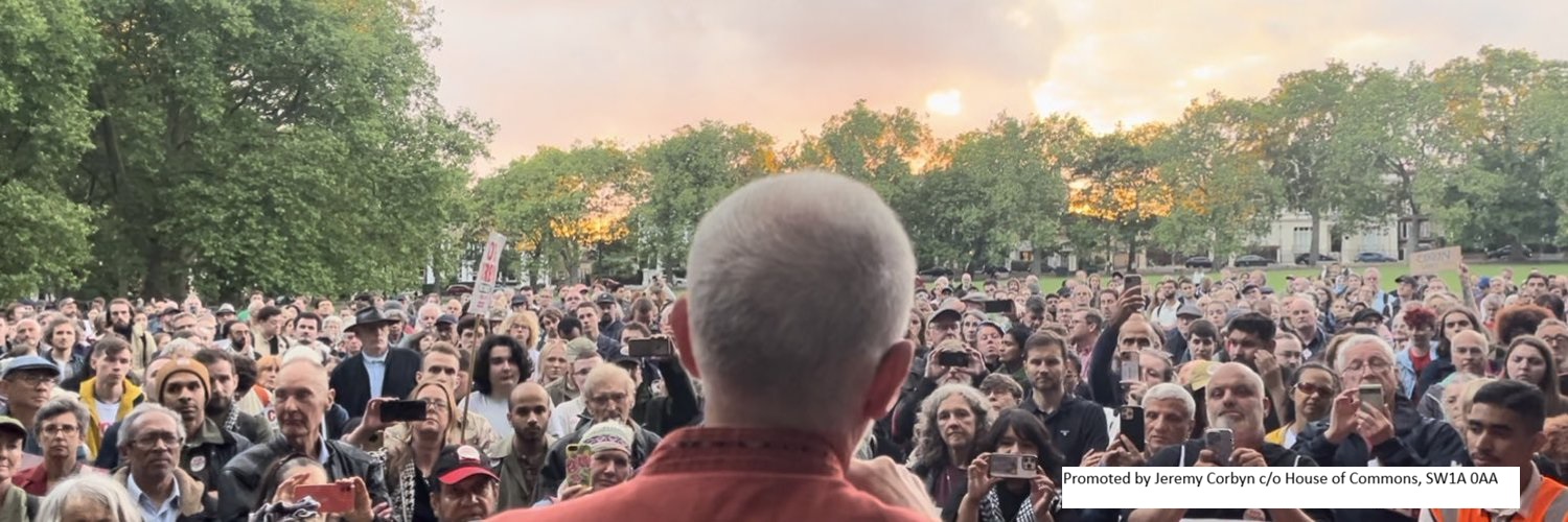 Jeremy Corbyn's banner
