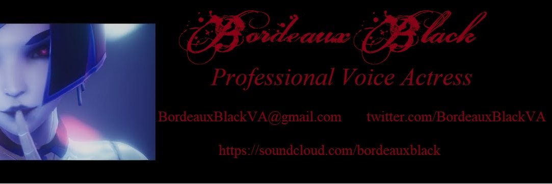 Bordeaux Black - Voice Actress & Sound Design's banner