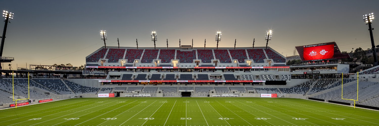 Snapdragon Stadium's banner
