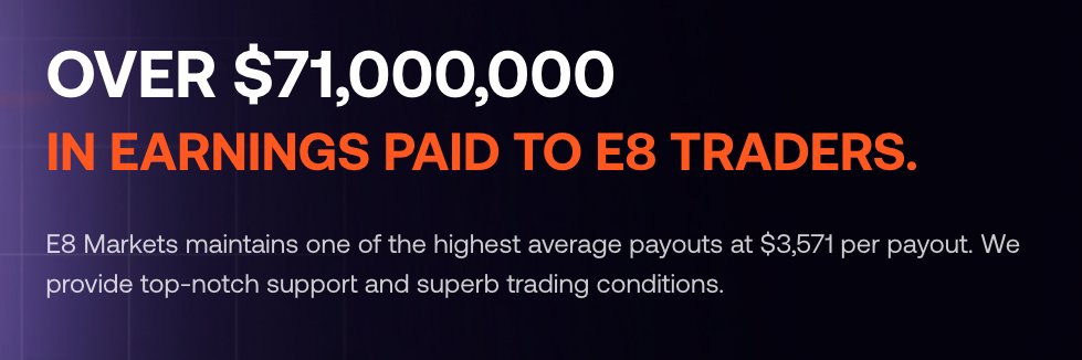 E8 Markets's banner