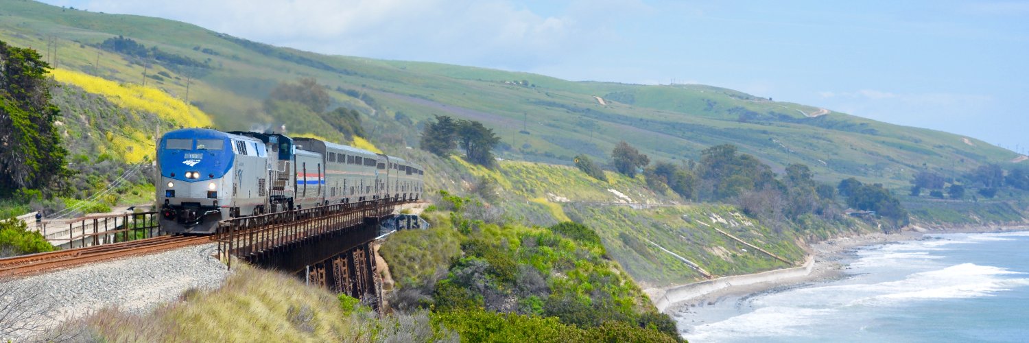 Amtrak's banner