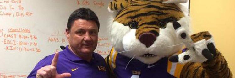 Coach Ed Orgeron's banner
