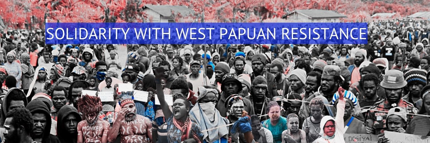 Peace in Papua's banner