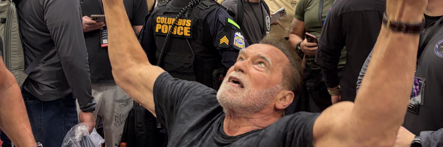 Arnold Schwarzenegger's banner