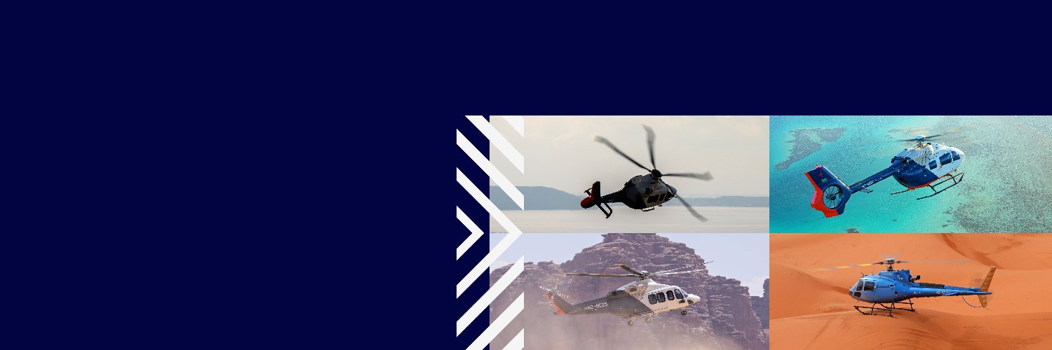 The Helicopter Company | شركة الطائرات المروحية's banner