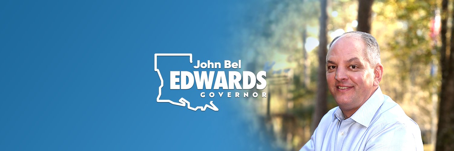 John Bel Edwards's banner