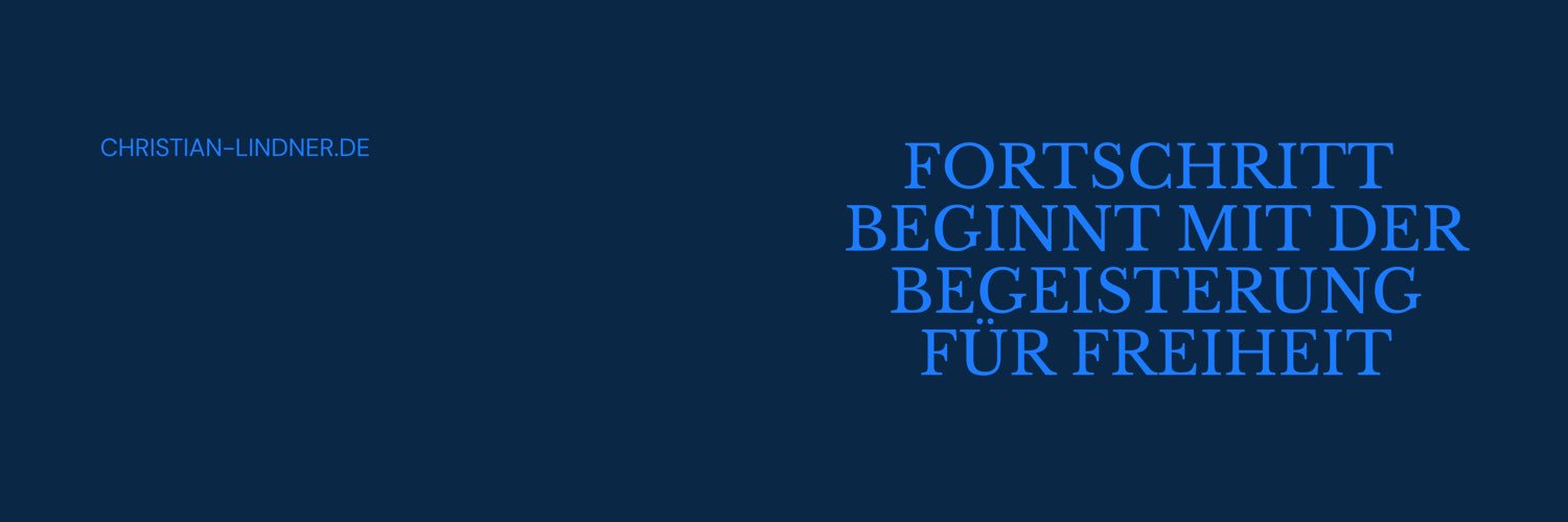 Christian Lindner's banner