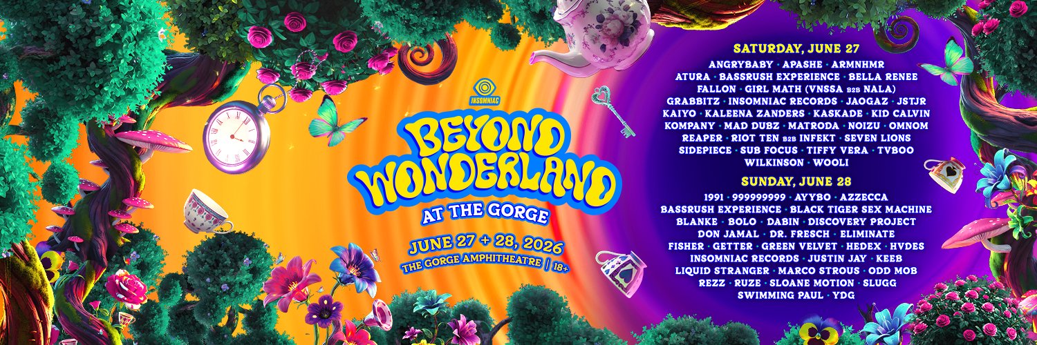 Beyond Wonderland at The Gorge's banner
