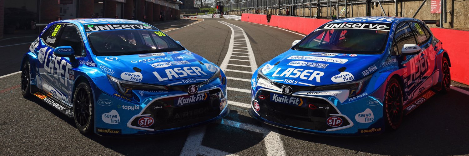Laser Tools Racing with MB Motorsport's banner