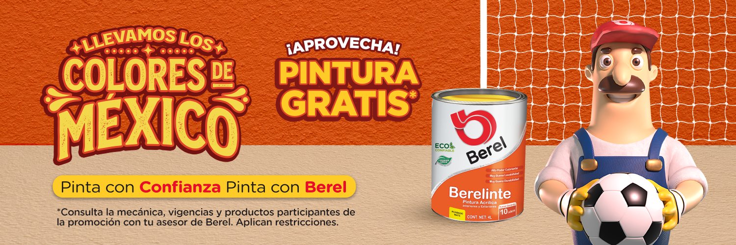 Pinturas Berel's banner