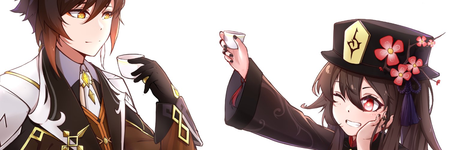 ZhongTao (Hu Tao x Zhongli best ship ❤️)'s banner